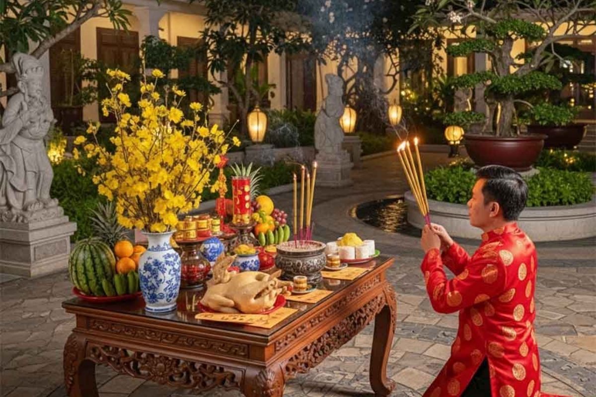 Nghi lễ cúng giao thừa (Lễ Trừ Tịch) mang ý nghĩa xua đuổi điềm rủi