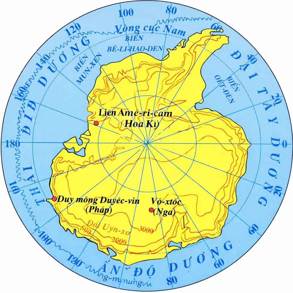 Bản đồ hành chính Nam Cực