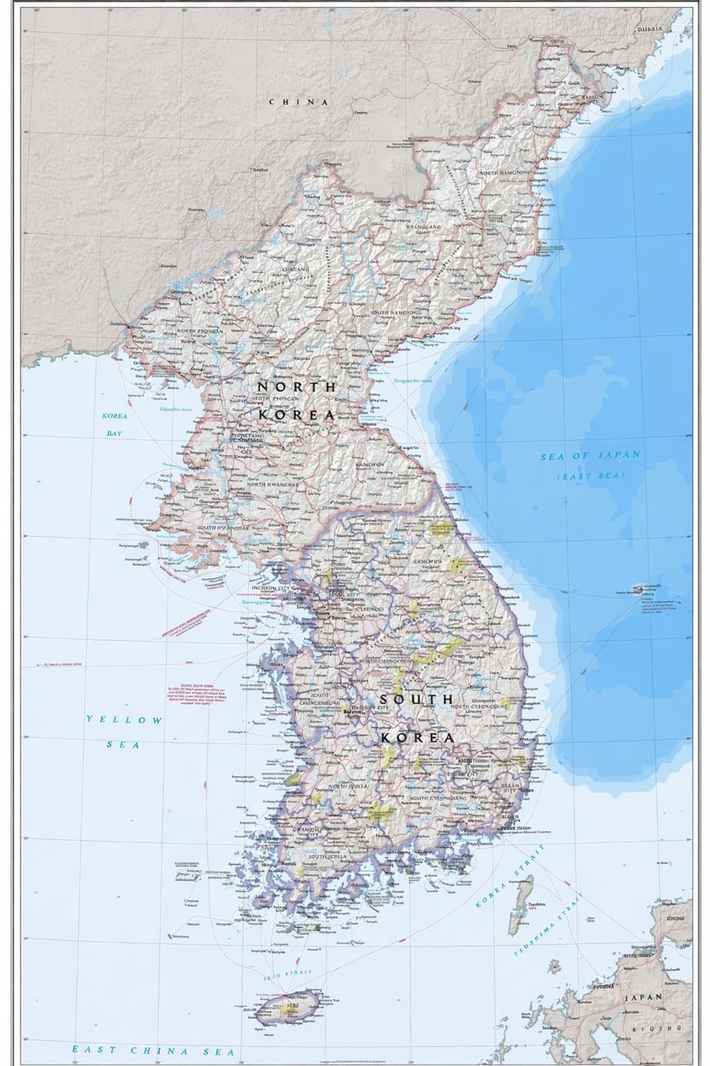 Bản đồ khí hậu Hàn Quốc cho thấy quốc gia này nằm trong vùng khí hậu ôn đới gió mùa