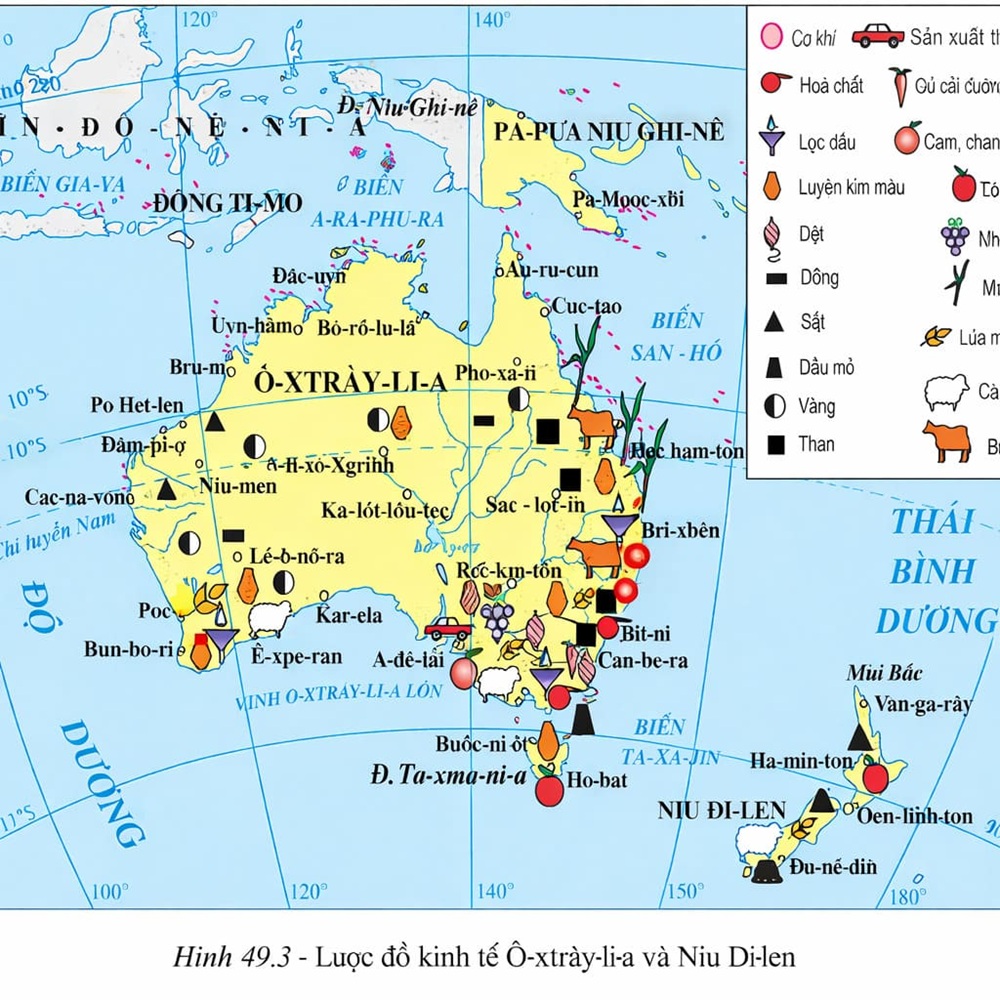 Bản đồ kinh tế thể hiện sự chênh lệch trình độ phát triển
