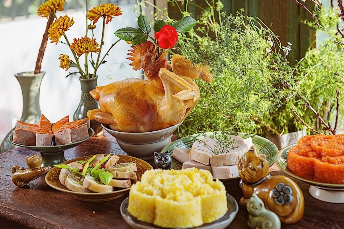 Mâm lễ ngoài trời là nghi thức nghênh đón các vị quan