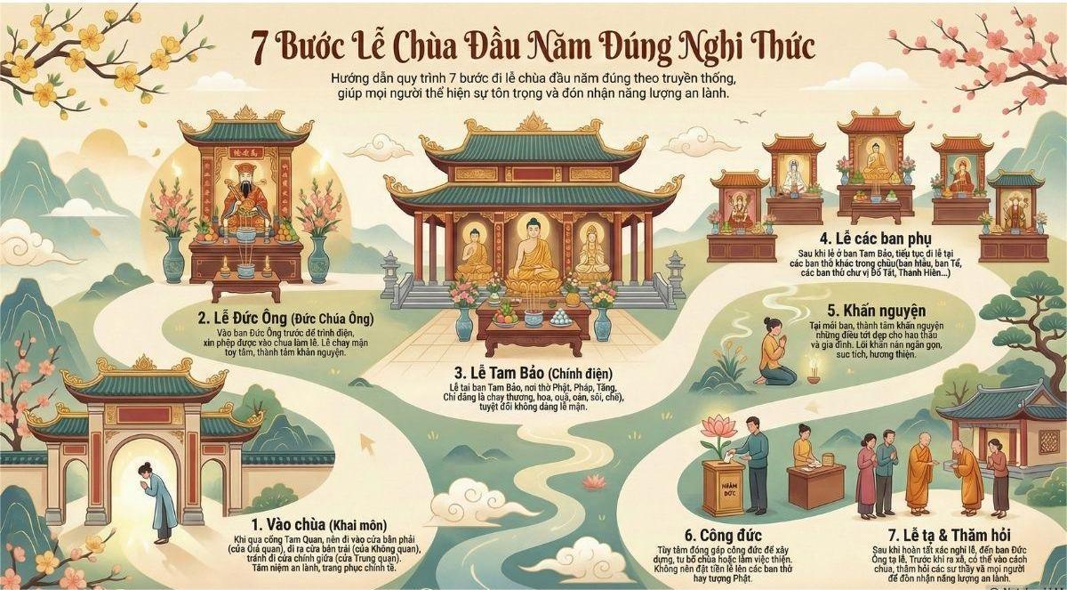 Thực hiện đúng quy trình hành lễ giúp thân tâm