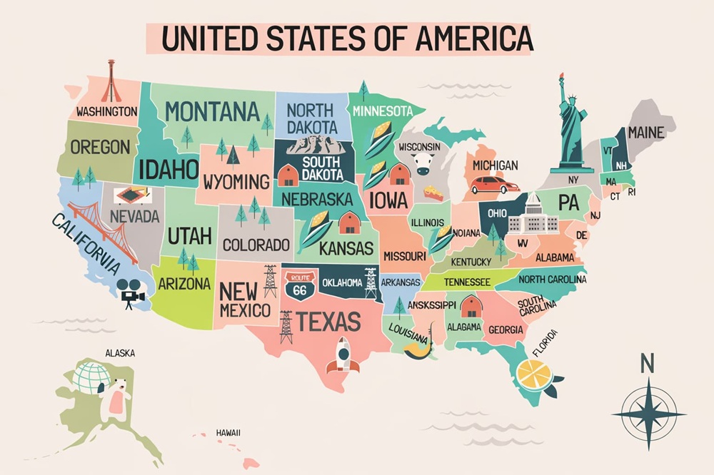 Bản đồ du lịch tập trung vào các thành phố lớn