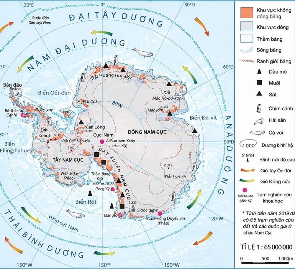 Bản đồ khí hậu Nam Cực