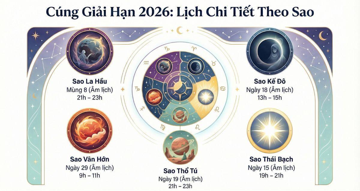 Bảng tổng hợp ngày và giờ cúng