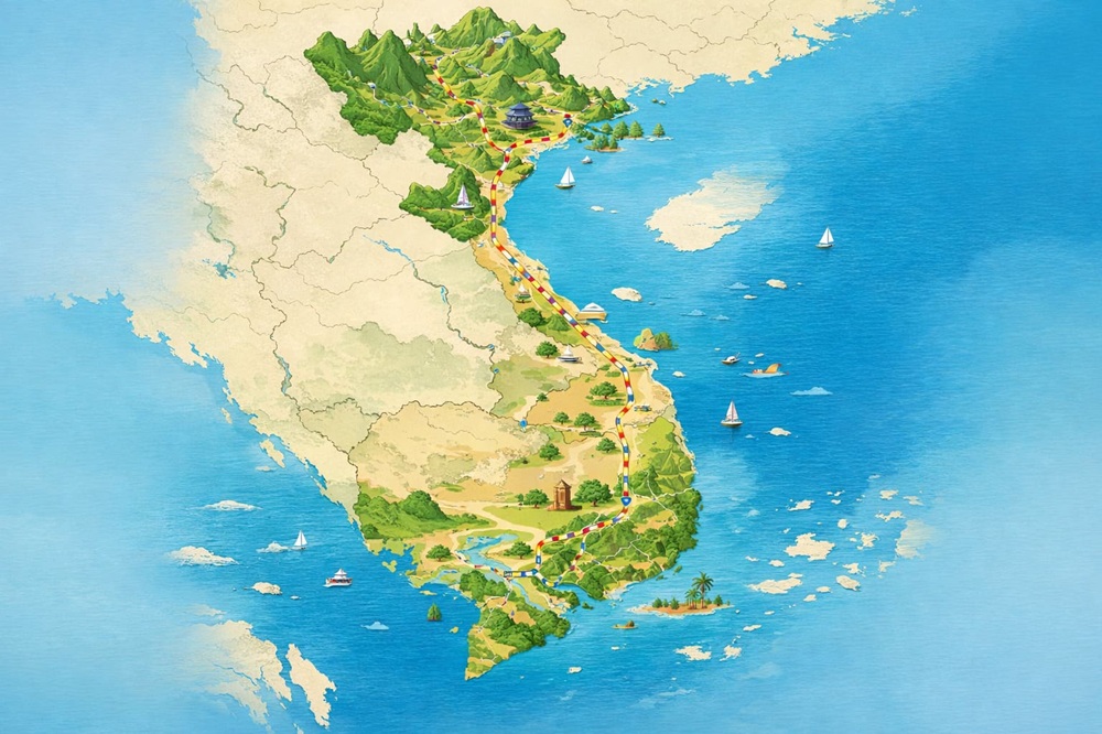 Bản đồ du lịch Việt Nam phóng to khổ lớn full HD là công cụ trực quan giúp người dùng nhanh chóng nắm bắt hệ thống tuyến điểm