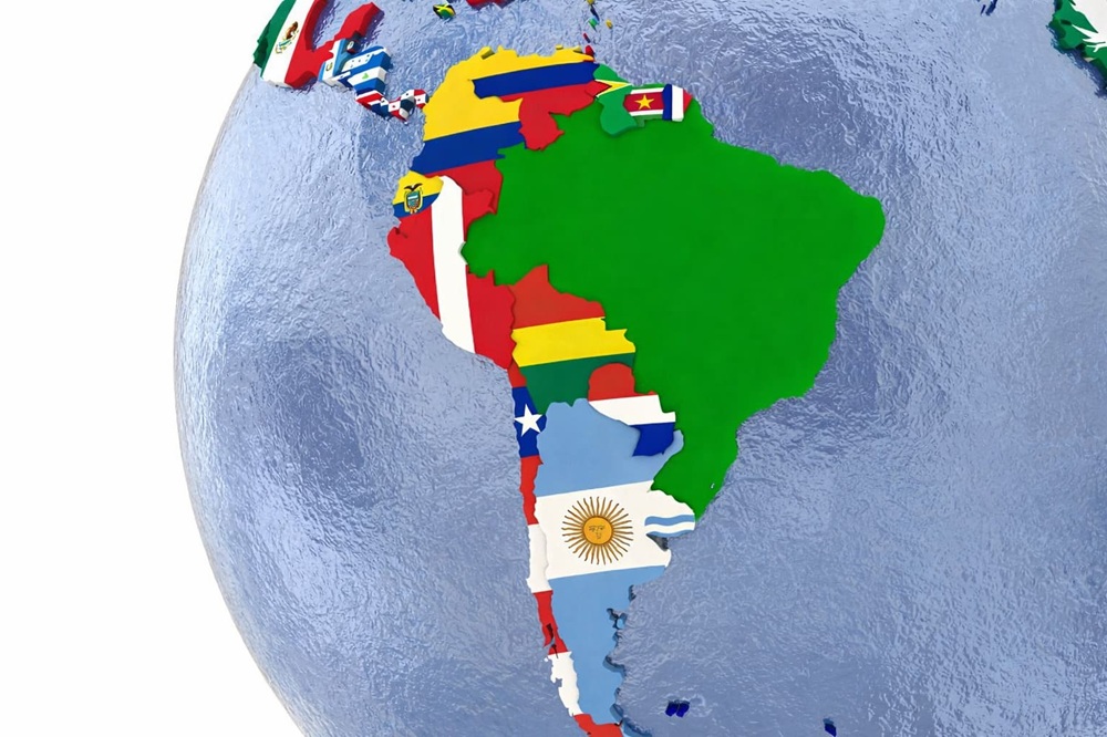 Bản đồ Nam Mỹ phóng to khổ lớn