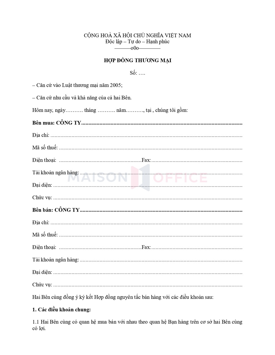 Hợp đồng thương mại là gì?