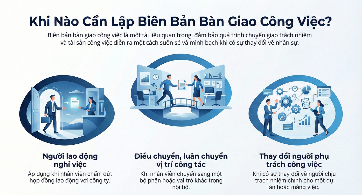 biên bản bàn giao công việc giúp doanh nghiệp kiểm soát tốt rủi ro pháp lý