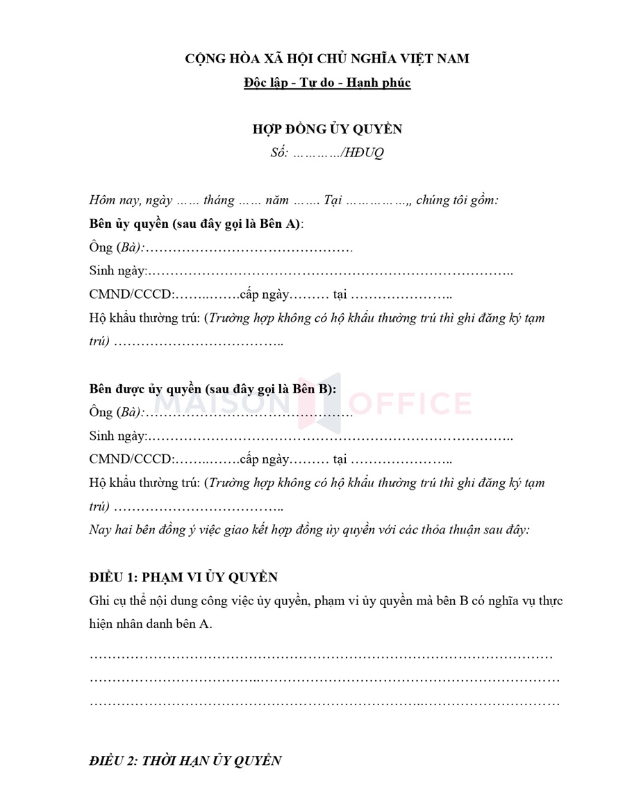 Hợp đồng ủy quyền là gì?