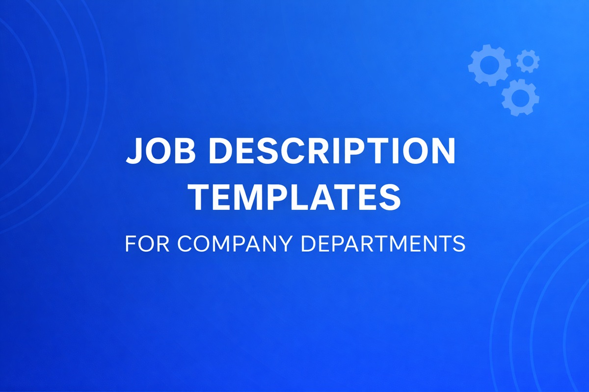 Mô tả công việc cho từng phòng ban