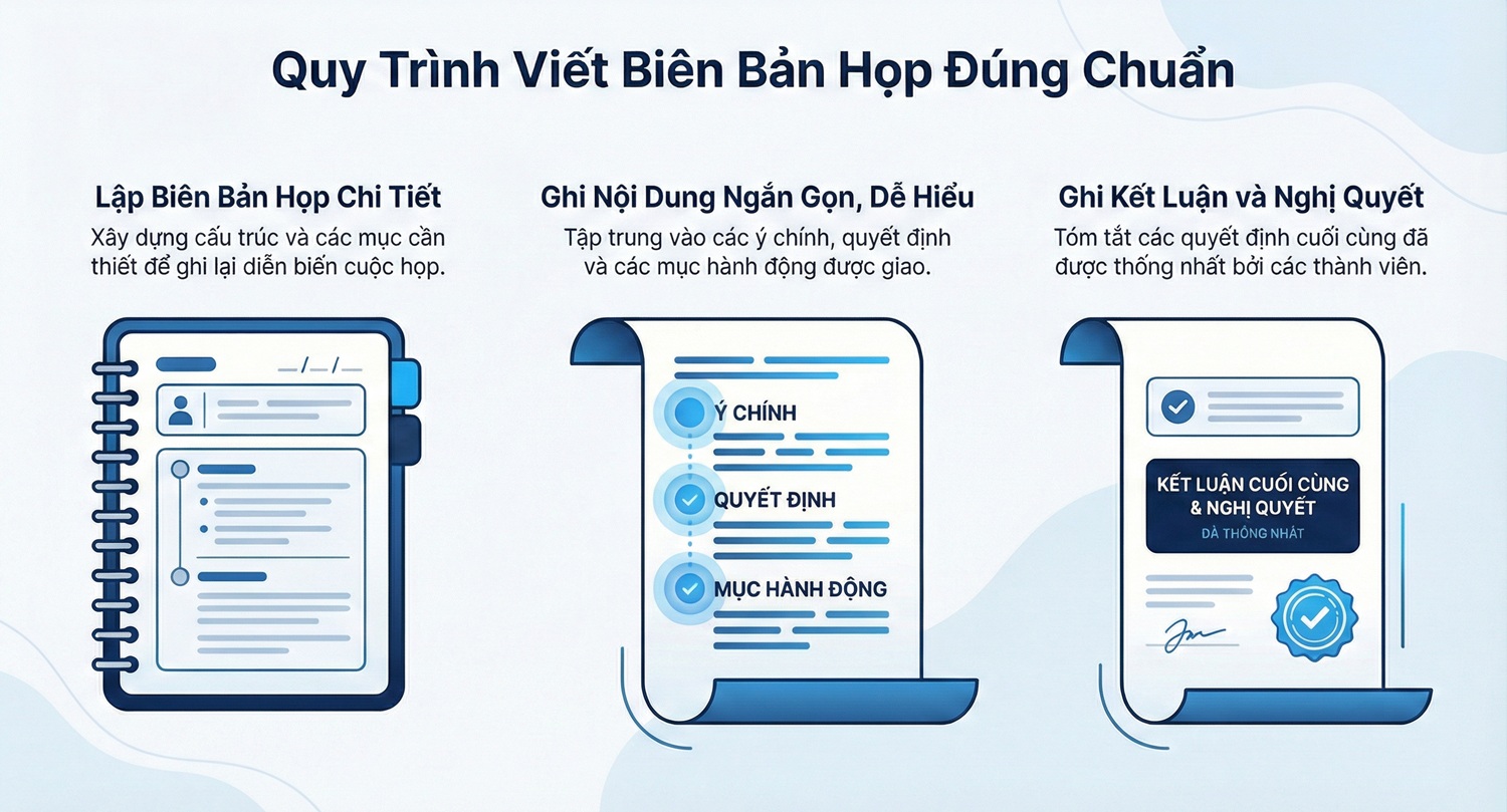 Hướng dẫn viết biên bản họp