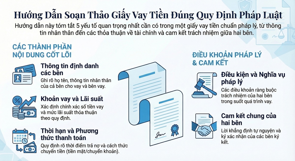 Cách viết giấy vay tiền theo quy định pháp luật