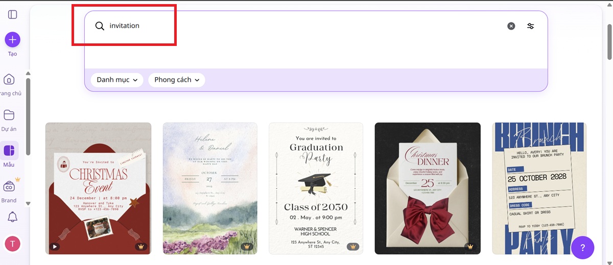 Thiết kế giấy mời sự kiện ấn tượng với Canva