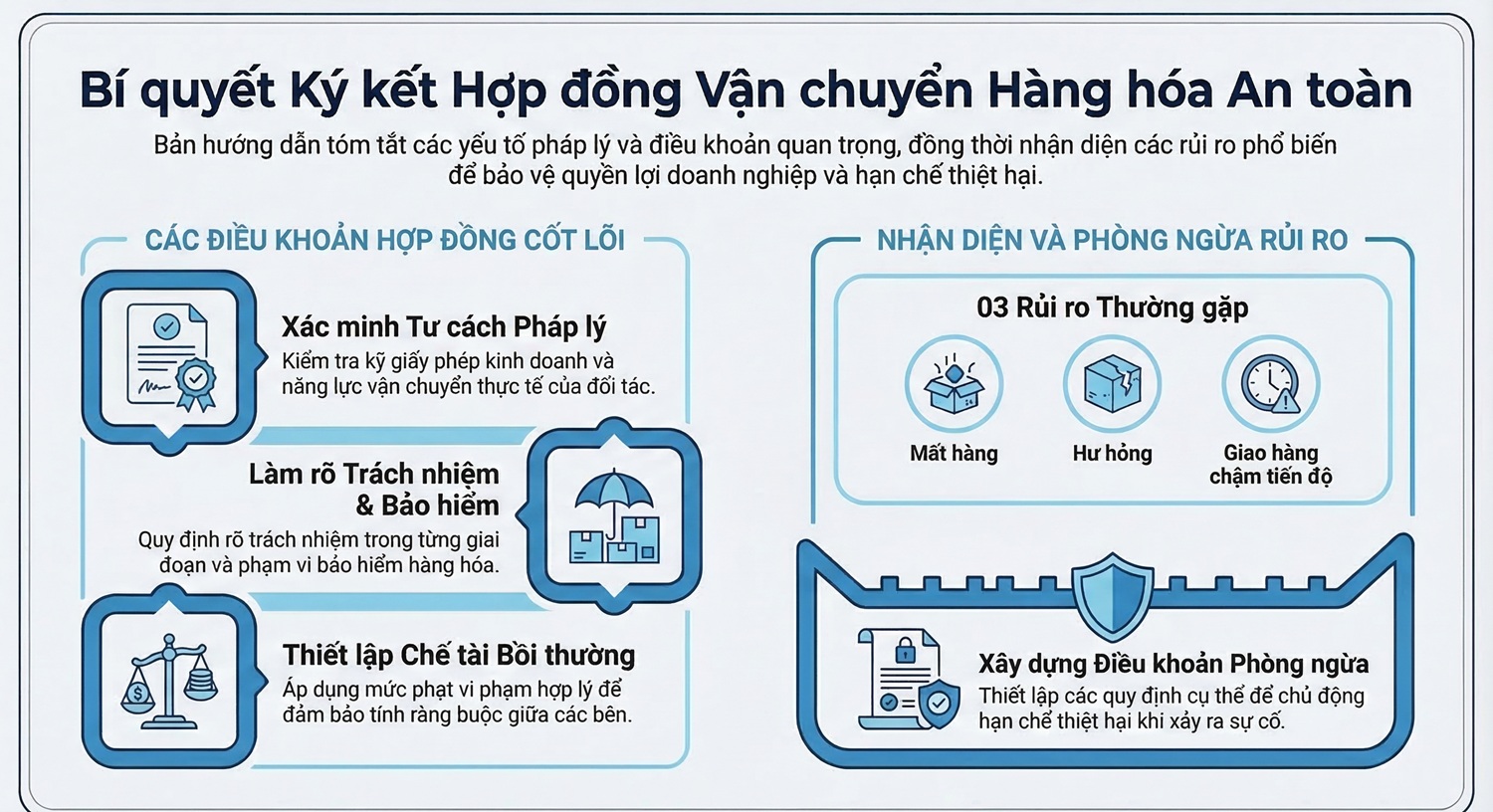 Lưu ý quan trọng khi ký hợp đồng vận chuyển hàng hóa