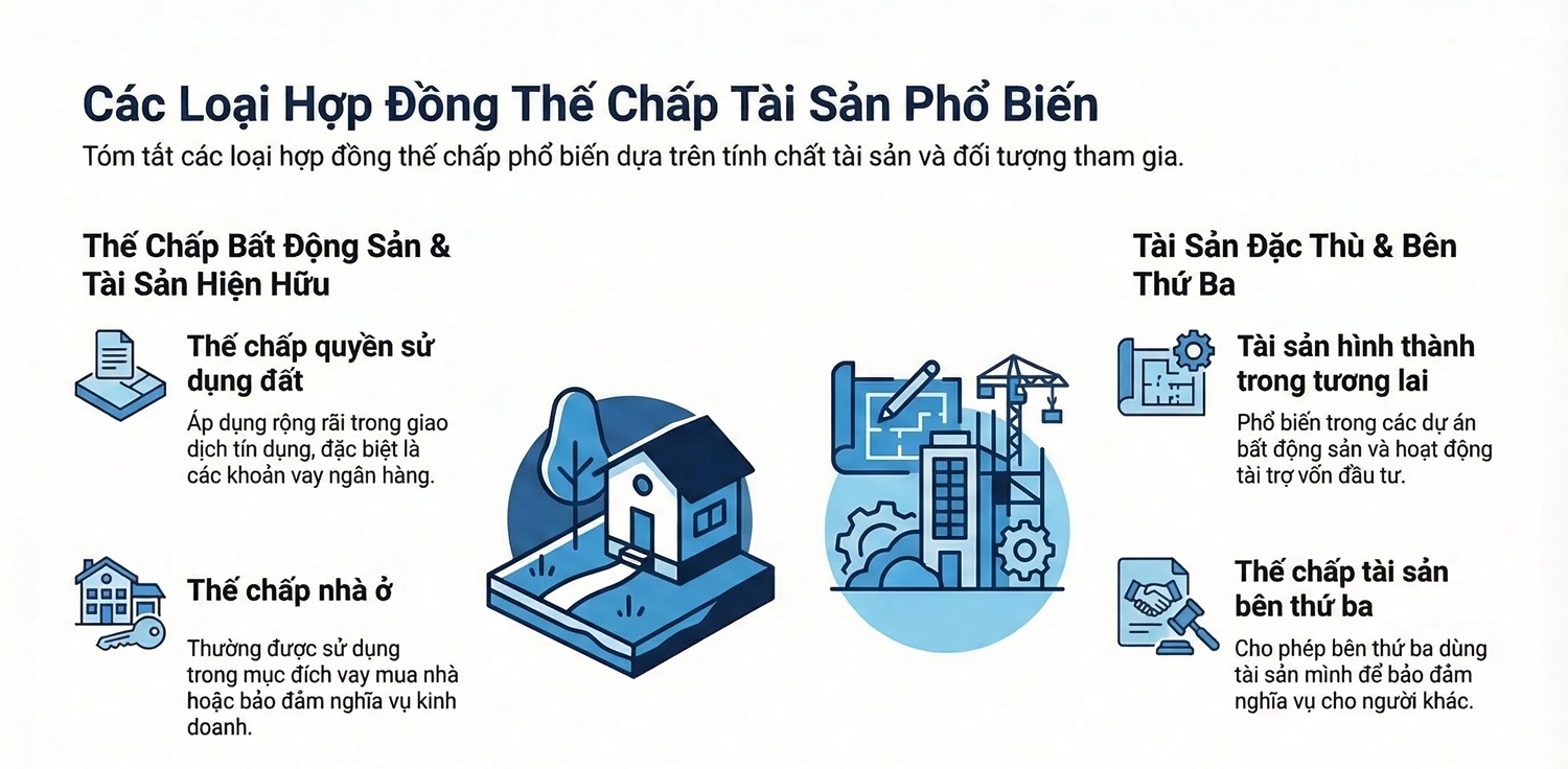 Mẫu các loại hợp đồng thế chấp tài sản phổ biến