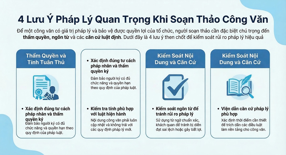 Lưu ý pháp lý quan trọng khi thực hiện công văn