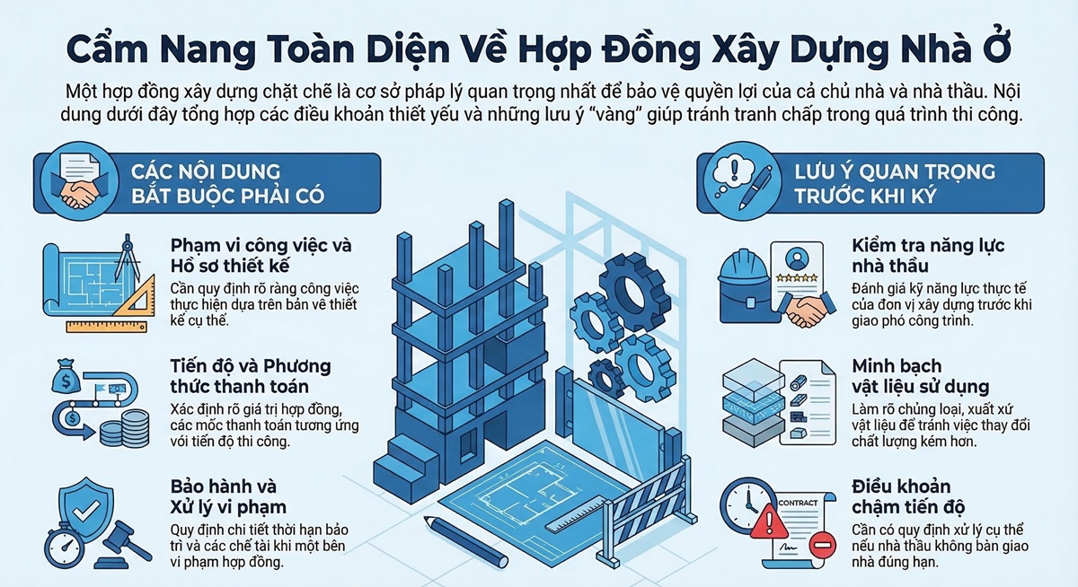 Lưu ý khi ký hợp đồng xây dựng nhà ở