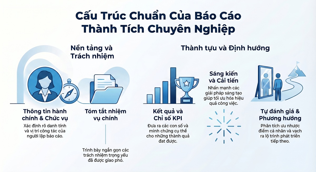 Cấu trúc chuẩn của một bản báo cáo thành tích chuyên nghiệp