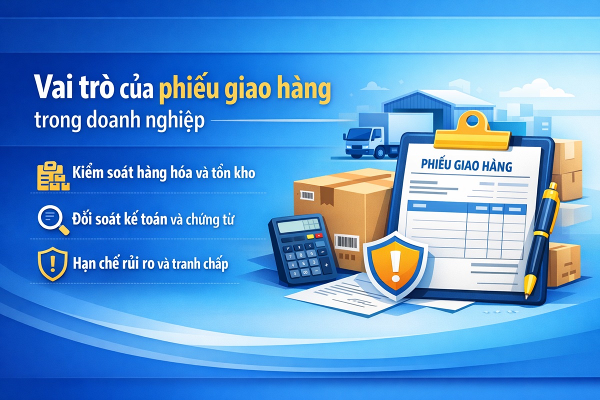 Vai trò của phiếu giao hàng trong doanh nghiệp