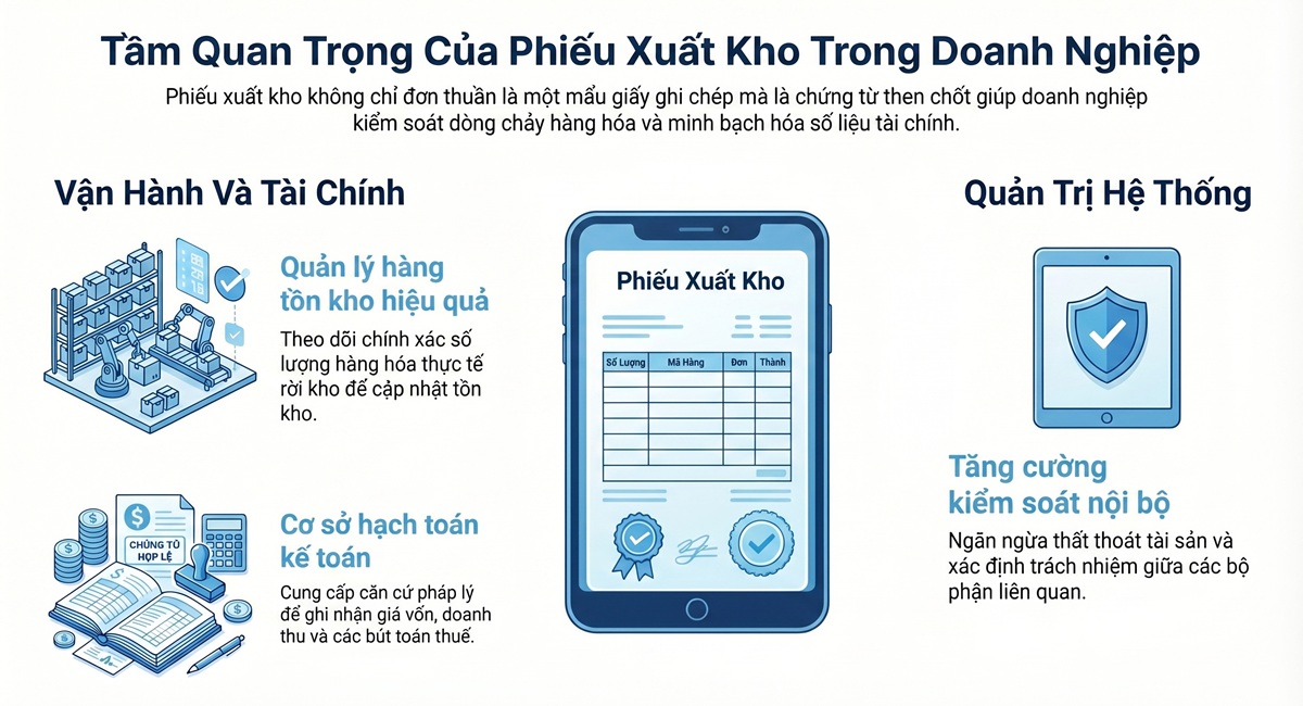 Phiếu xuất kho dùng để làm gì?