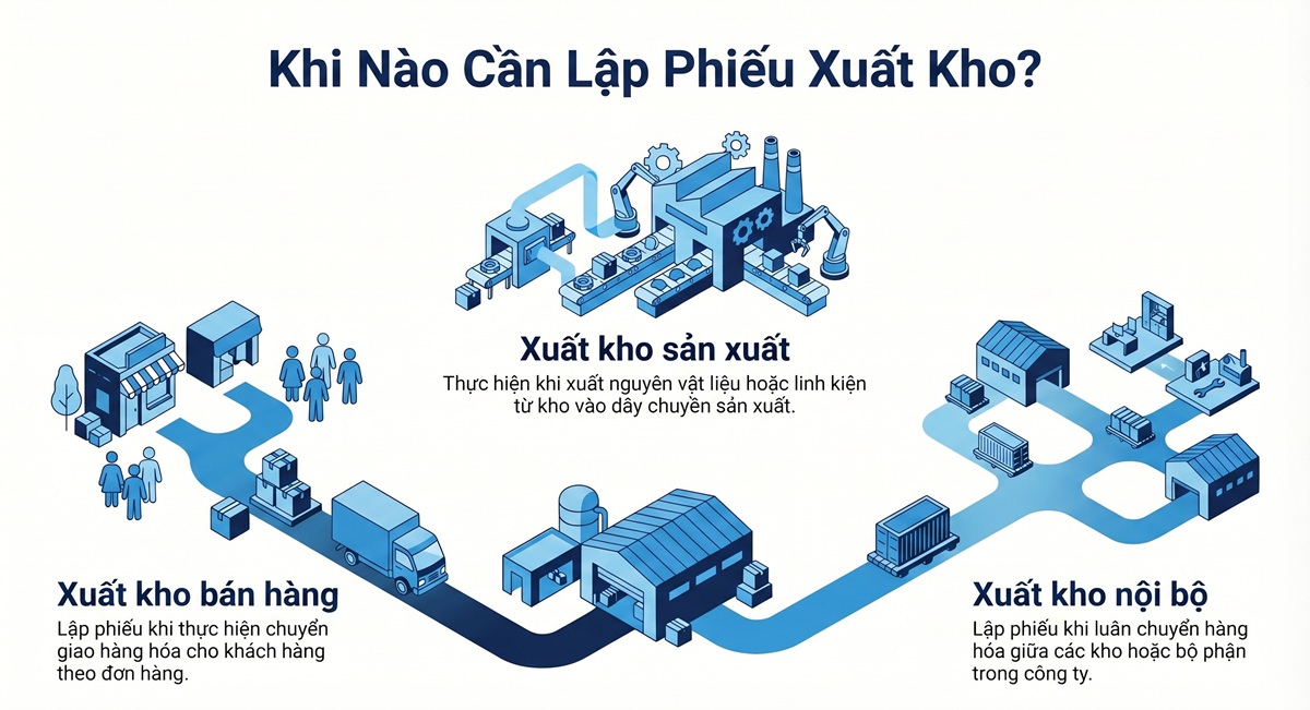 Khi nào cần lập phiếu xuất kho?