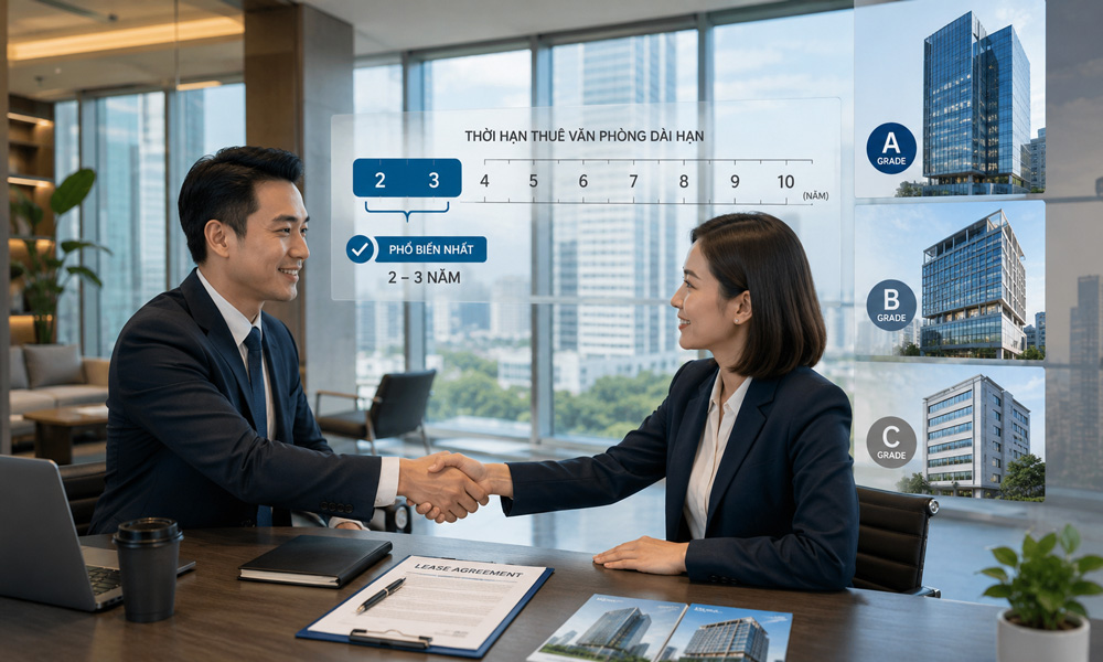 Thuê văn phòng dài hạn là hợp đồng thuê có thời hạn từ 2 năm trở lên