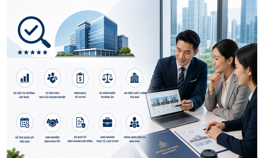 Đơn vị tư vấn cho thuê văn phòng uy tín cần được đánh giá trên nhiều tiêu chí