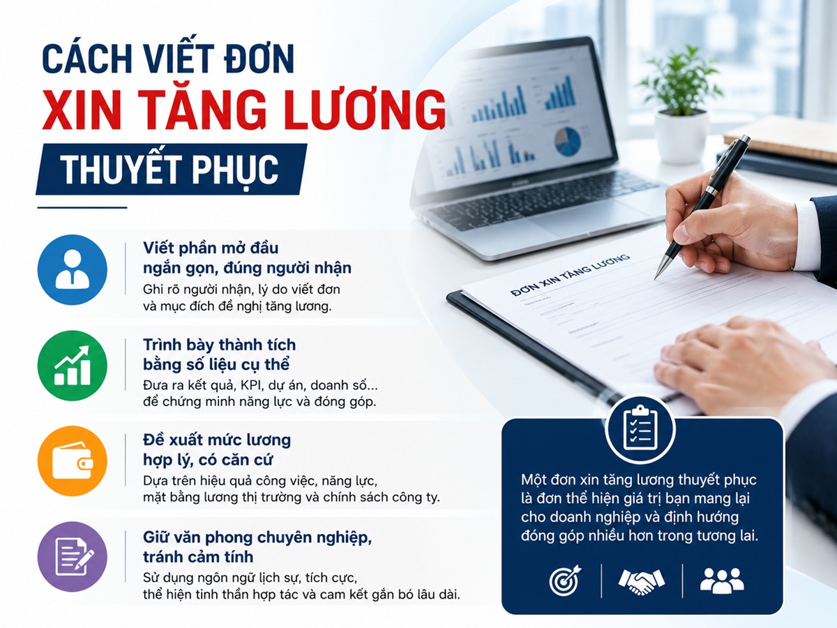 Cách viết đơn xin tăng lương
