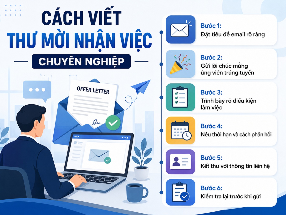 Cách viết thư mời nhận việc
