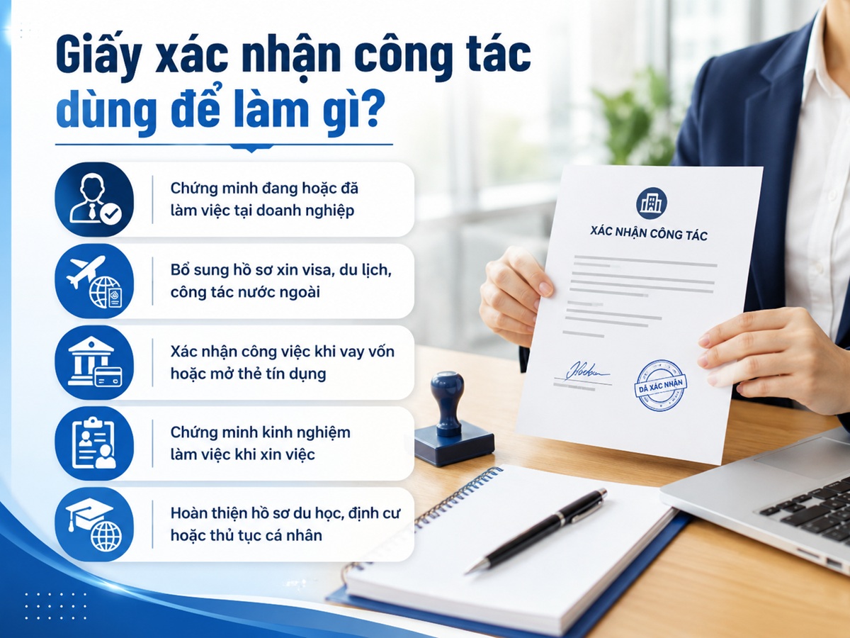 giấy xác nhận công tác để làm gì