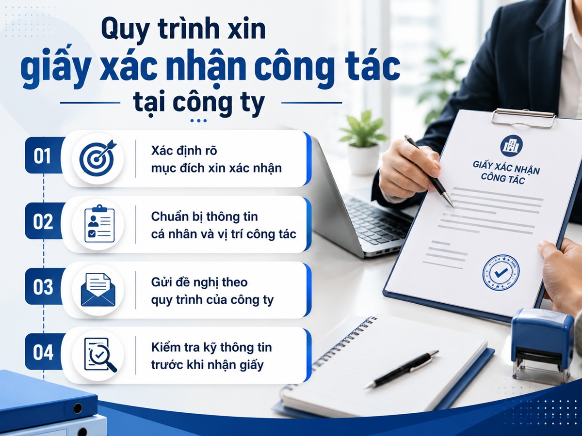 quy trình xin giấy xác nhận công tác