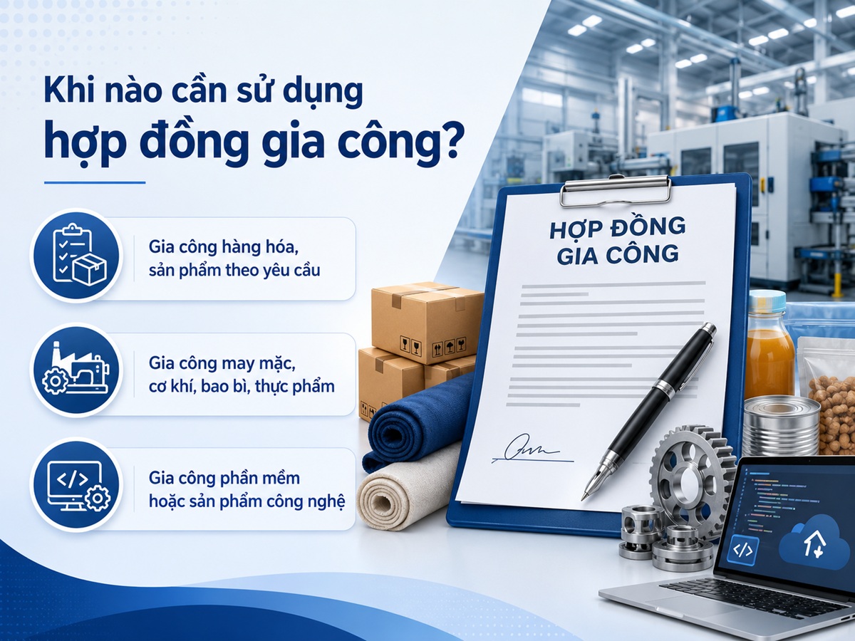 Khi nào cần sử dụng hợp đồng gia công?
