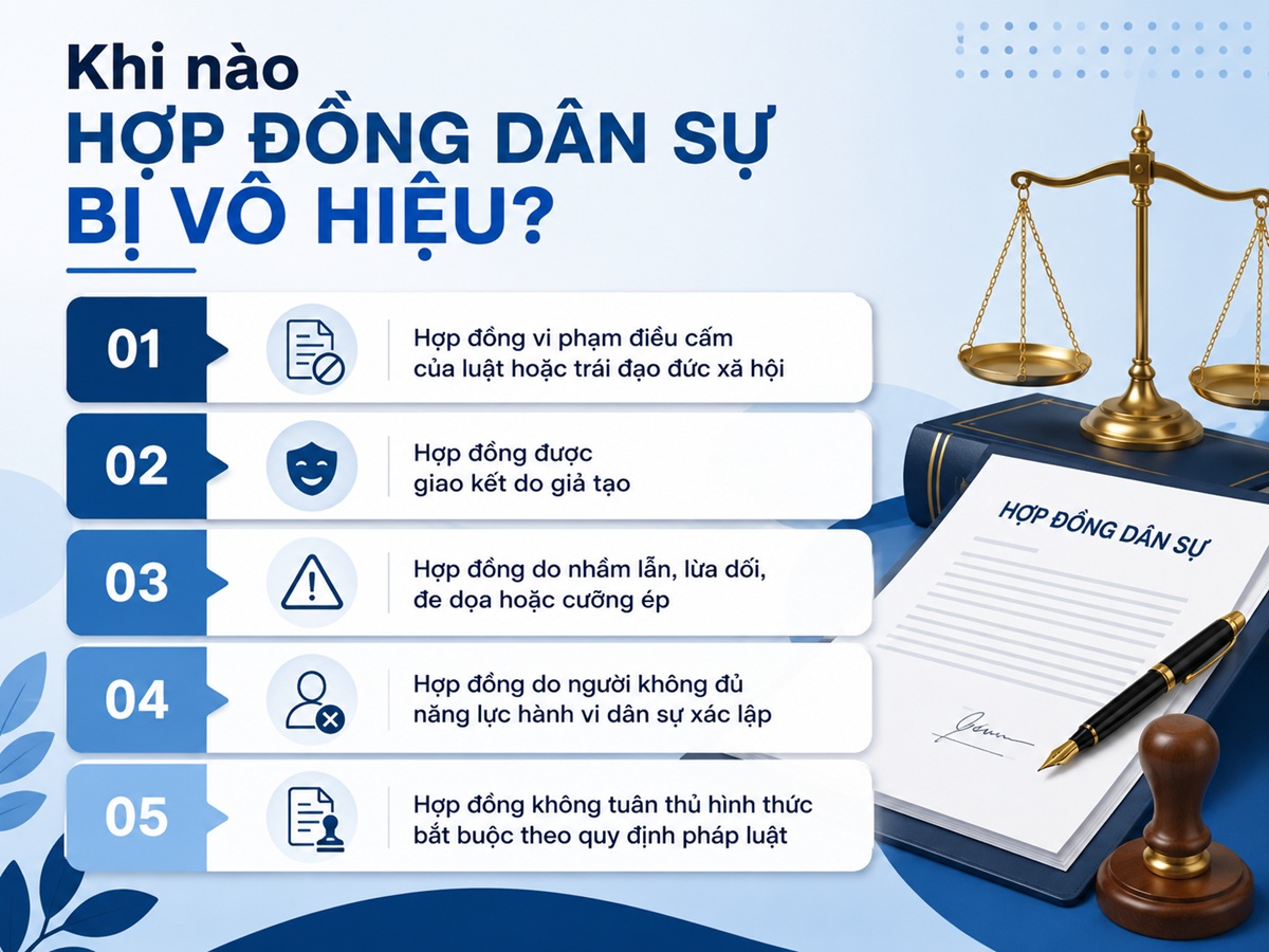 Khi nào hợp đồng dân sự vô hiệu