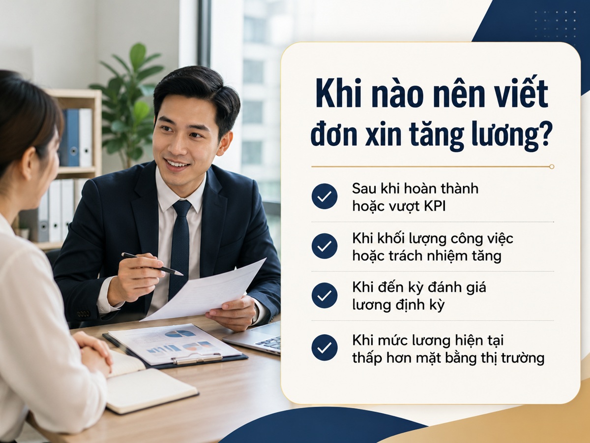 Khi nào nên viết đơn xin tăng lương