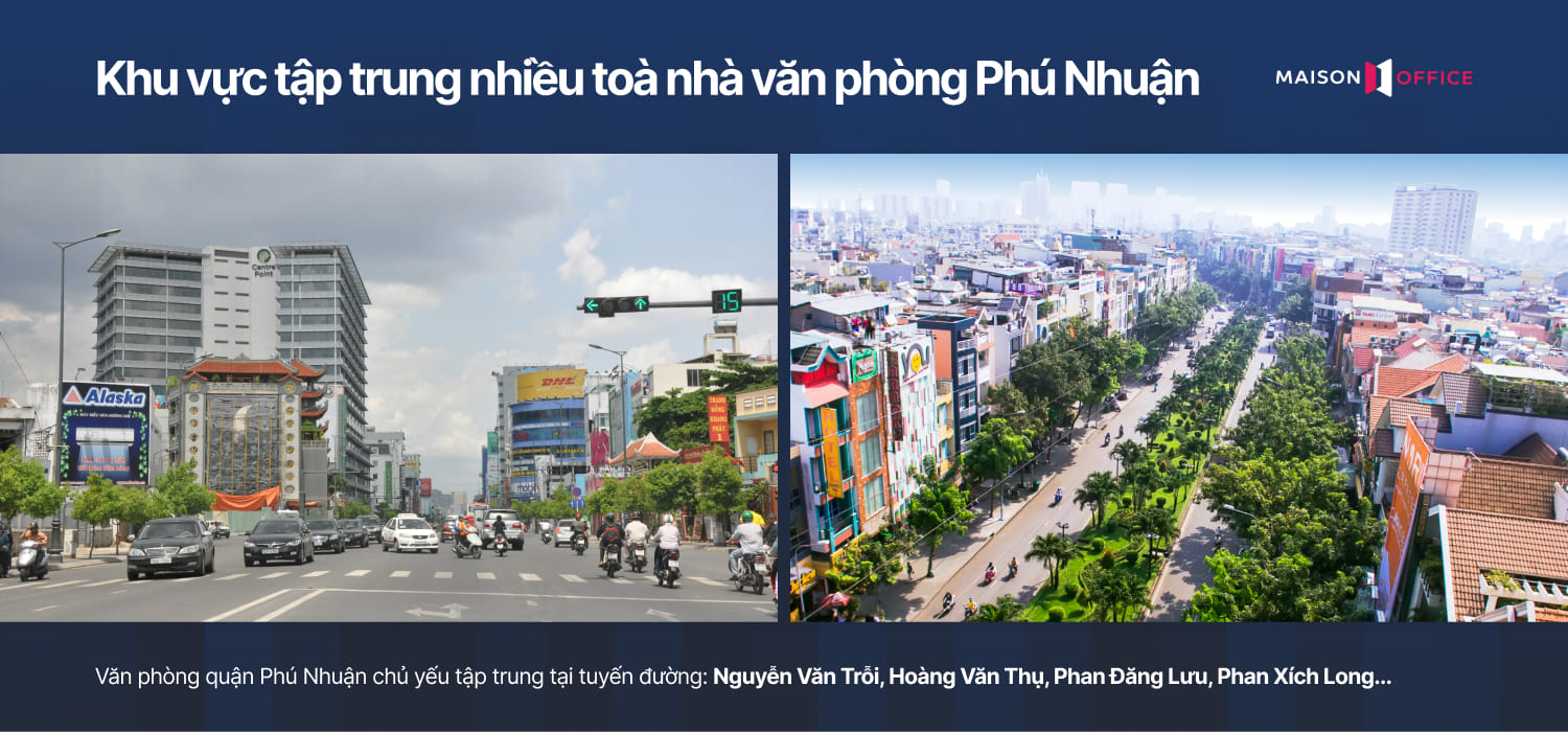 Khu vực tập trung nhiều toà nhà văn phòng Phú Nhuận