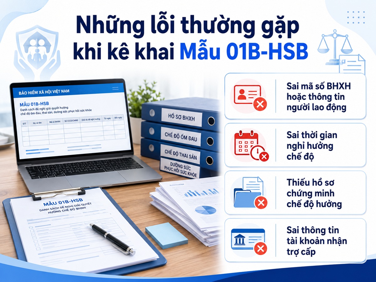 Lỗi khi kê khai Mẫu 14-HSB