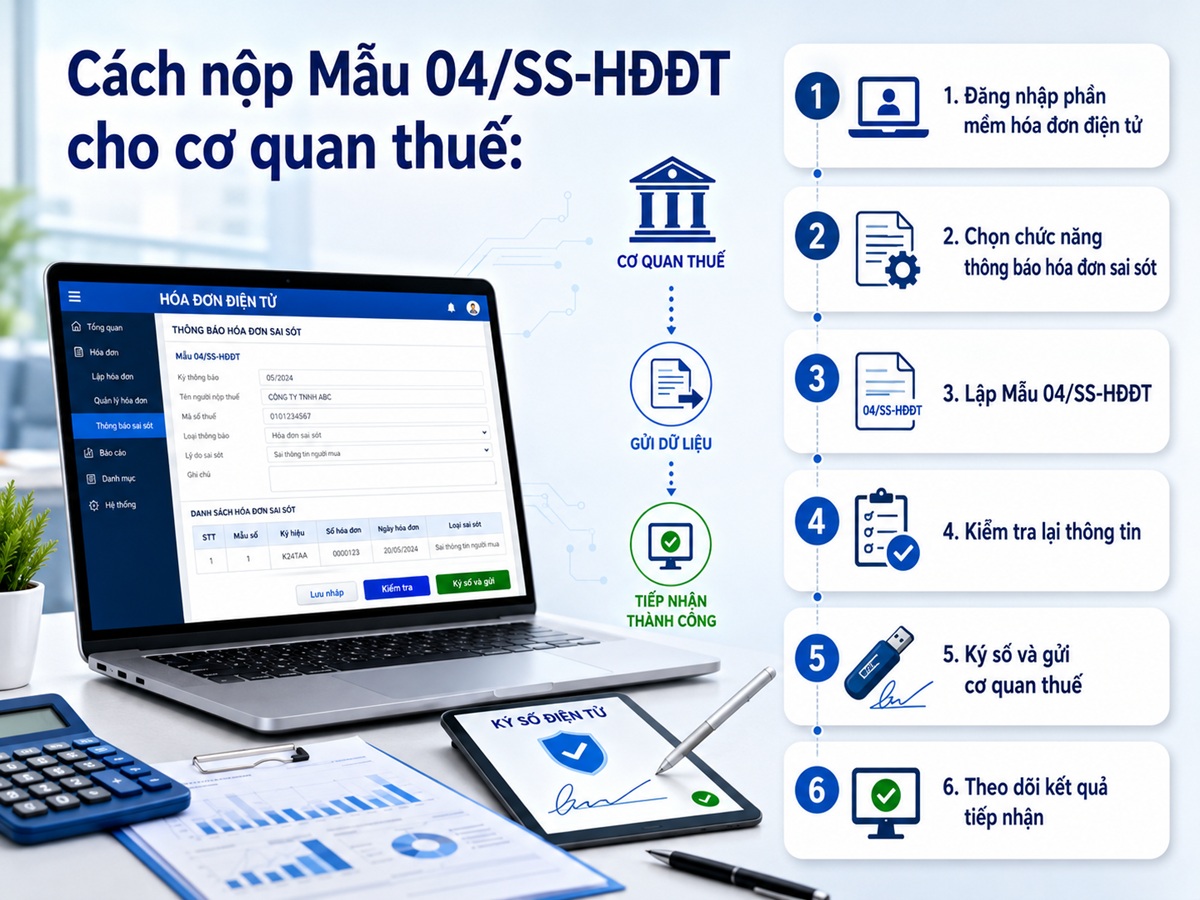 Cách nộp Mẫu 04/SS-HĐĐT