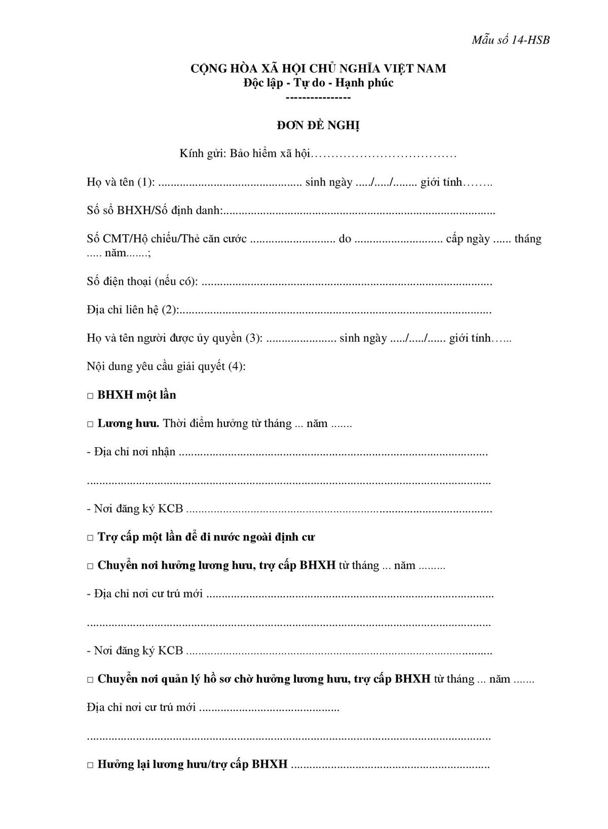 Mẫu 14-HSB