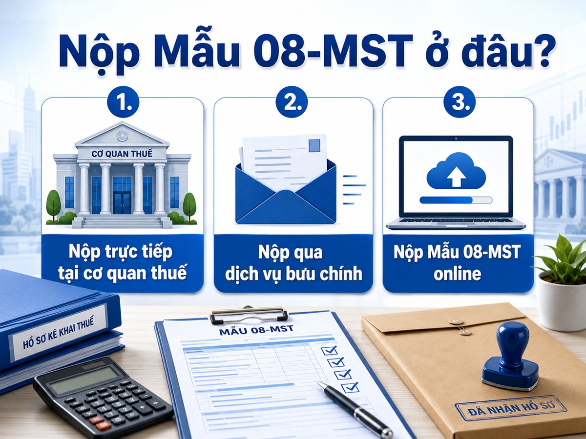 Nộp mẫu Mẫu 08-MST ở đâu
