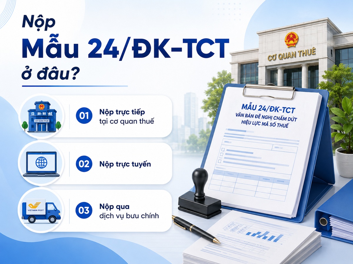 Nộp Mẫu 24 ĐK TCT ở đâu