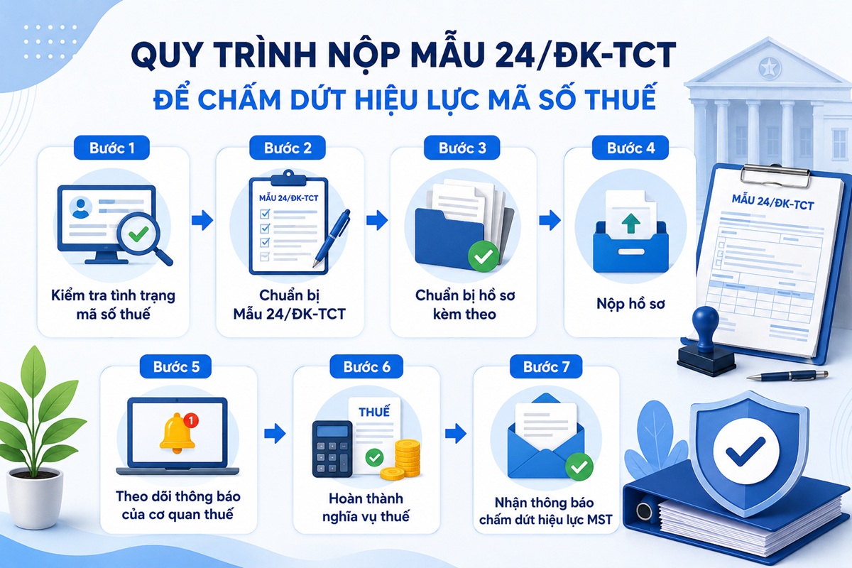 Quy trình nộp Mẫu 24 ĐK TCT