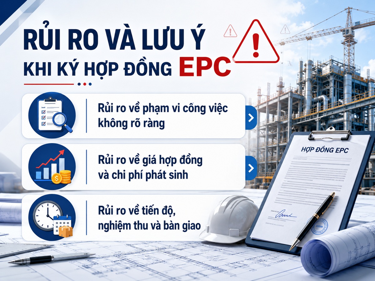 Rủi ro khi dùng hợp đồng epc