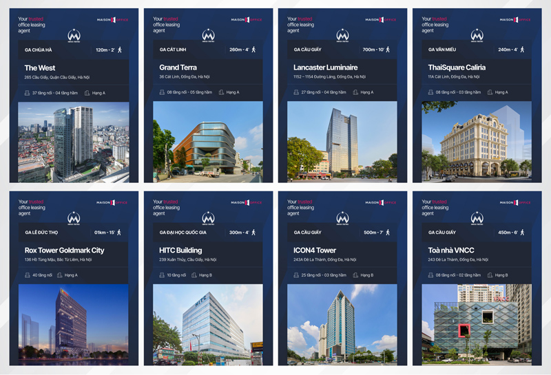 河内演地铁沿线50+写字楼